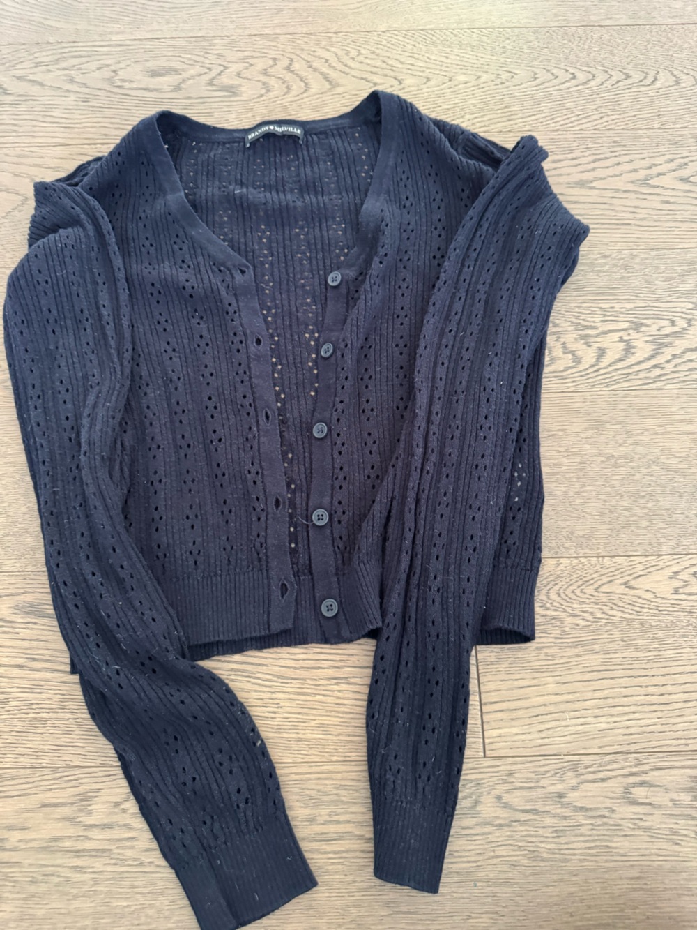 Blue Brandy Melville knit cardigan